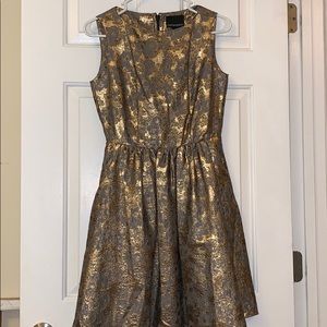 NWT Cynthia Rowley- Gold and Gray Dress- Sz 0